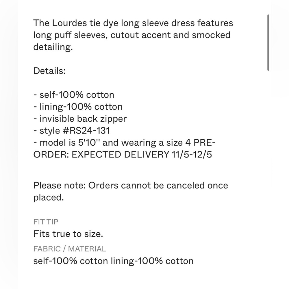 Sea NY Lourdes Long Sleeve Tie Dye Cotton Maxi Coachella Festival Dress Green 00 - Picture 4 of 6